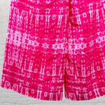 Amanda Uprichard  Pink Silk Tie-Dye Wide Leg Pants | Boho Resort Chic | Size M Photo 8