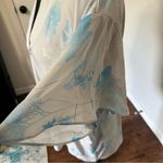 Calvin Klein White and Blue Blouse Photo 3