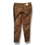 CODE BLEU Womens Petite Mid Rise Skinny Jeans Floral Print Brown 8 Chloe NEW Size 8P Photo 1