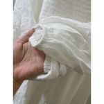 Hem & Thread  white Babydoll Square Neck long puff sleeve Mini Dress M Romantic Photo 3