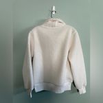 Brooks Brothers  Off White Cream Mock Pullover Sherpa Jacket Pullover SZ M Photo 4