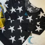 Cotton Emporium Black and White Star print lightweight Sweater Photo 11