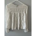 Forever 21  Top Women's Small Boho Lightweight Flowy Sequin Gauze Babydoll Photo 2