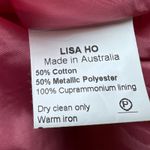 Lisa Ho Pink Metallic Pleated Midi Skirt Womens 2 Pink Party Evening Wear Shiny Photo 5