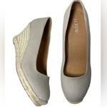 J. Crew Factory Espadrille Canvas wedge Sz 8 Tan Photo 0