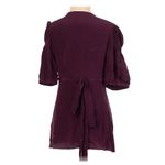Black Halo  Silk Wrap Top Blouse Burgundy Wine XS Photo 1