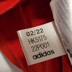 Adidas Originals Womens Medium Red Cropped TShirt Trefoil Logo Sporty Casual Photo 5