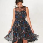 Disney Black Floral High Low Dress Photo 0