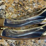 Saint Laurent  Gold Leather And PVC Ballet Flats Photo 4
