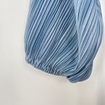 Moon River Women's Light Blue Long Sleeve Pleated Cutout Midi Dress Size Large Photo 6