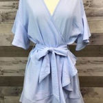 ✨ SHE & SKY RUFFLED WRAP DRESS ✨ Blue Size M Photo 0