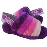 UGG  BERRYLICIOUS MULTI FLUFF YEAH SLIDE SHEEPSKIN SLIPPERS Size 6 Photo 0