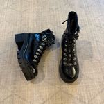 Jeffrey Campbell  Czech Black Lace Up Chunky Boots 9.5 Photo 2