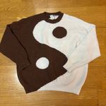 Earthbound  Yin Yang Preppy Boho Chic Fisherman Neutral Crewneck Sweater S Photo 0