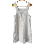 Madewell NWT  Embroidered Tank Mini Dress Eyelet White 100% Linen Size 0 Photo 5