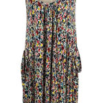Love moschino ‎ Dress Tank Sleeveless Floral Print Jersey Pockets Size US 8 Photo 0