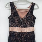 Pompous Studio Lace Satin Sheath Dress Sz 6 Whimsigoth Mob Wife Romantic Goth Black Photo 6