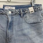 Judy Blue  NWT Denim Jean Shorts Women's 2XL High Rise Medium Light Wash Raw Hem Photo 2