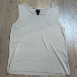 Eileen Fisher Beige Silk Blend Knit Top Sleeveless Round Neck M Photo 0