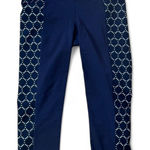 Athleta Navy blue  capri leggings laser  cut  small Photo 0