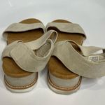 Skechers memory foam wedge Sandals tan women’s size 10 casual minimalist neutral Photo 3
