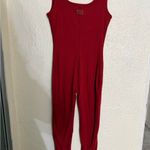 SKIMS  RED COTTON RIB TANK CATSUIT SIZE XL Photo 8
