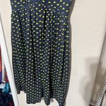 Eshakti  Fit n Flare Black Dress Size 0 XS yellow crown print high waist office Photo 2