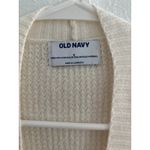 Old Navy Cardigan Womens Small Cream Waffle Knit Pockets Chunky Preppy Academia Photo 2