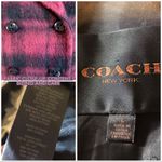 Coach RED & BLACK PLAID WOOL & ALPACA BLEND OVERSIZED MOHAIR COAT (S) Photo 12