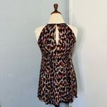 The Clothing Company The Clothing Co Women Halter Neck Geometric Print with Details Lined Blouse Sz S Photo 6