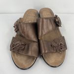 Dansko  Metallic Bronze Flower Leather Sandals Size 38 / 8 Photo 2