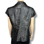 Laogudai Womens Blouse Top Chinese Traditional Satin Shirt Black Floral XXL Size M Photo 3