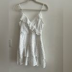 Japna  White Polka Dot Ruffle Romper Size M Sleeveless Tiered Hem Summer Casual Photo 3