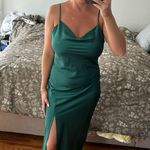 Emerald green slip dress Photo 1