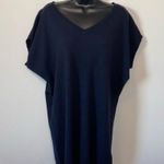 Zadig & Voltaire Wool Blue Rifle Dress Size XS V-Neck Sleeveless Tunic Oversized Photo 3