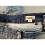 Madewell High-Rise Mid-Length Blue Denim Shorts Cut Off Distressed Womens Sz 25 Photo 3