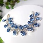 Silver and Aquamarine Glam Bracelet New Blue Photo 0
