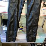 Pretty Little Thing Tall Black Faux Leather Split Hem Seam Detail Skinny Pants Women Size 6 Photo 3