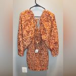 Free People NEW Smock It To Me Floral Puffed Sleeve Smocked Mini Dress Size XL Photo 3