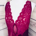 Victoria's Secret Vintage Gold Label Purple Lace & Satin Long Lingerie Slip Dress Photo 2