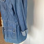 Liz Claiborne  Blue Jean Jacket Shirt Dress with Drawstring Photo 5