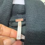 Free People  Black Drape Coated Denim Knit Moto Jacket Size 4 Photo 6