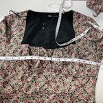 ZARA  Square Neck Floral print mini Dress Coquette girl cocktail milk-dress M Photo 7