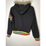 COOGI COOJI Vintage Y2K 90s Fur Lined Hoodie Sweatshirt Jacket Grunge Mallgoth Small Photo 4