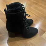 Journee Collection  women’s black lace up block heel boots size 8.5 Photo 3