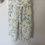 MINKPINK Irwin White Eyelet Mint Green Yellow Floral Mini Dress XS Puff Sleeves Photo 10