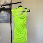 House Of CB  'Adrie'‎ Neon Green Gathered Mini Dress/Size XL NWOT Photo 5