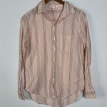 Sundry  Light Pink Pin Striped Button Down Long Sleeve Shirt Size 1/Small Photo 1