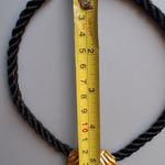 Boutique Gorgeous Vintage EA satin twist Rope Shell Knecklace with screw lock Photo 7