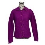 Karen Scott Vintage  Women’s Wool Coatigan Blazer Pink Purple Button Up Medium Photo 1